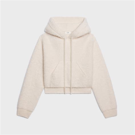 celine sweater with hood in alpaca wool|Celine.